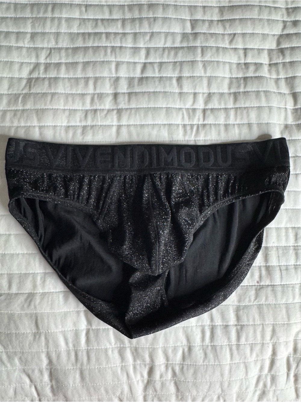 MODUS VIVENDI Men’s Black Glitter Briefs — Sleek Supportive Fit
